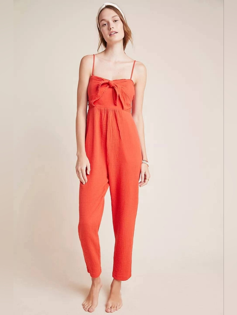Anthropologie Saturday/Sunday Isabel Front Tie Jumpsuit